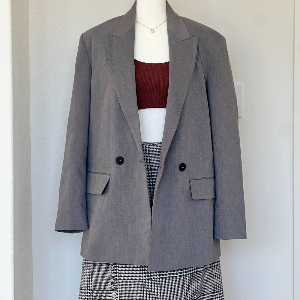 Zara OVERSIZED DOUBLE BREASTED BLAZER XS
